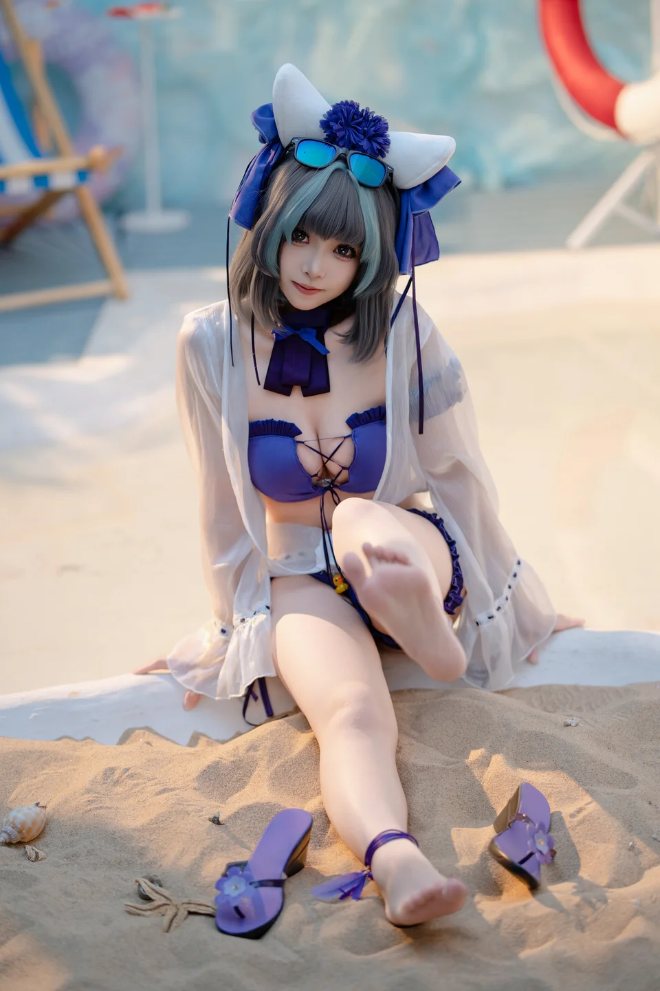 Bangni邦尼 - No.034 碧蓝航线 柴郡 泳装 [86P-855MB] tg@simisebaisi 【丝足阁】013.webp